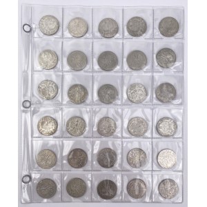 Głowa Kobiety, 5 złotych 1932-1934 - zestaw (30szt)