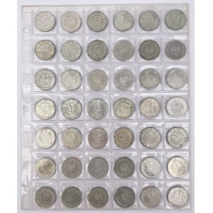 Piłsudski, 5 złotych 1934-1936 - zestaw (42szt)