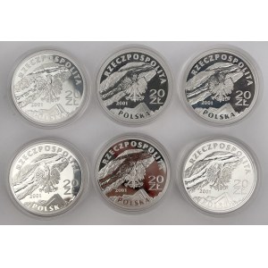 20 złotych 2001 - Kopalnia Soli w Wieliczce - zestaw (6szt)