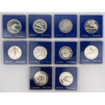 SREBRO 100 - 20.000 złotych 1980-1989 - zestaw (10szt)