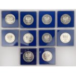 SREBRO 100 - 20.000 złotych 1980-1989 - zestaw (10szt)
