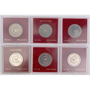 Próby CuNi 20 złotych 1979 Pomnik-Szpital Centrum Zdrowia Dziecka - zestaw (6szt)