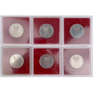 Próby CuNi 20 złotych 1979 Pomnik-Szpital Centrum Zdrowia Dziecka - zestaw (6szt)