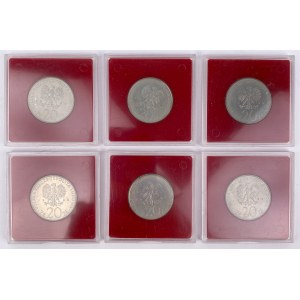 Próby CuNi 20 złotych 1980 Łódź 1905 - zestaw (6szt)