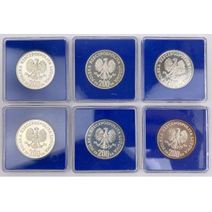 SREBRO 200 złotych 1981 Władysław I Herman - zestaw (6szt)