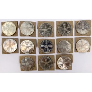 Próby CuNi 200 złotych 1988 Mistrzostwa Świata w Piłce Nożnej - zestaw (13szt)