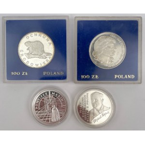SREBRO 10 - 100.000 złotych 1976-2002 - zestaw (4szt)