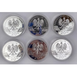 20 złotych 2004 Morświn - zestaw (6szt)