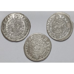 Węgry, Leopold I, 3 krajcary 1694-1699 - zestaw (3szt)