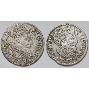 Zygmunt III Waza, Trojak Kraków 1621-1623 - zestaw (2szt)