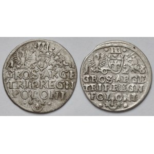 Zygmunt III Waza, Trojak Kraków 1621-1623 - zestaw (2szt)