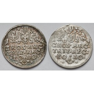 Zygmunt III Waza, Trojak Kraków 1624 - zestaw (2szt)