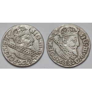 Zygmunt III Waza, Trojak Kraków 1623-1624 - zestaw (2szt)
