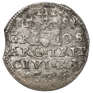 Zygmunt III Waza, Trojak Ryga 1591