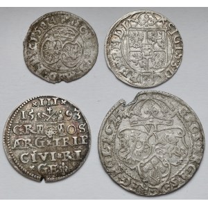 Stefan Batory i Zygmunt III Waza, od Szeląga do Szóstaka 1584-1627 - zestaw (4szt)