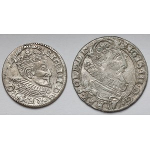 Zygmunt III Waza, Trojak Ryga 1594 i Szóstak Kraków 1626 - zestaw (2szt)
