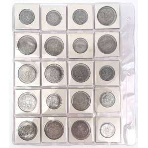 Rosja, Ruble i 50 kopiejek 1895-1911 - zestaw (20szt)