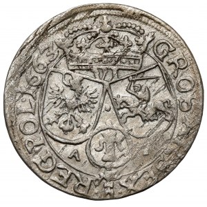 Jan II Kazimierz, Szóstak Kraków 1663 AT - rzadki