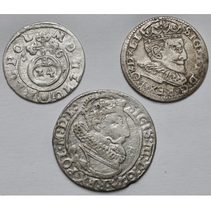 Zygmunt III Waza, Półtorak, Trojak i Szóstak 1596-1624 - zestaw (3szt)