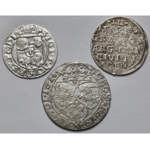 Zygmunt III Waza, Półtorak, Trojak i Szóstak 1596-1624 - zestaw (3szt)