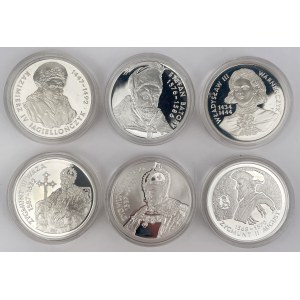 10 - 200.000 złotych 1992-1998 Królowie - zestaw (6szt)