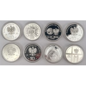 10 złotych 1997-1999 - zestaw (8szt)