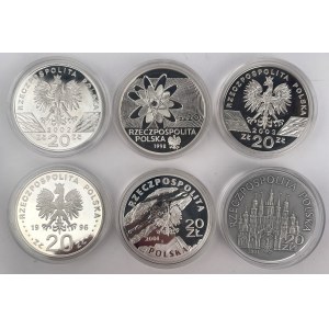 20 złotych 1996-2003 - zestaw (6szt)