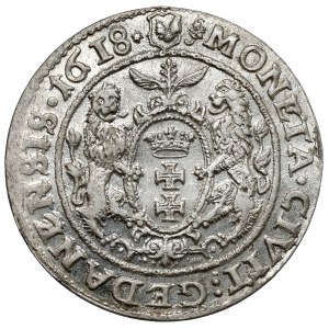 Zygmunt III Waza, Ort Gdańsk 1618 - liść klonu