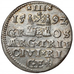 Zygmunt III Waza, Trojak Ryga 1592