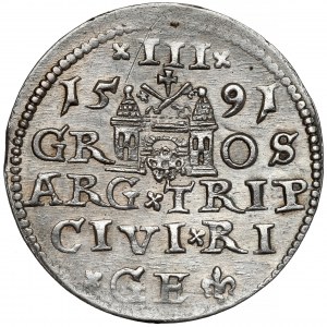 Zygmunt III Waza, Trojak Ryga 1591
