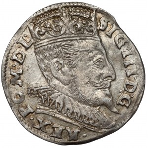 Zygmunt III Waza, Trojak Wilno 1595 - Prus bez belki