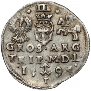 Zygmunt III Waza, Trojak Wilno 1595 - Prus bez belki