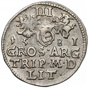 Stefan Batory, Trojak Wilno 1581 - Leliwa