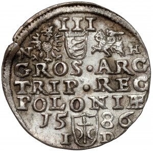 Stefan Batory, Trojak Olkusz 1586 NH - Howel