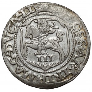 Zygmunt II August, Trojak Wilno 1562 - prążkowany