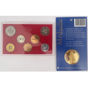 Francja Medal i Chiny monety rocznikowe 1997 - zestaw (8szt)