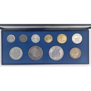Austria, zestaw rocznikowy 1973 - stempel LUSTRZANY (Polierte Platte)