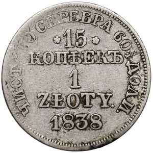 15 kopiejek = 1 złoty 1838 MW, Warszawa