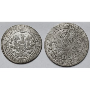 Śląsk, Sylwiusz Fryderyk i Chrystian wołowski, 6 i 15 krajcarów 1662 i 1674 - zestaw (2szt)