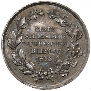 Śląsk, Wrocław, Medal pierwszy śląski pokaz koni 1874 -