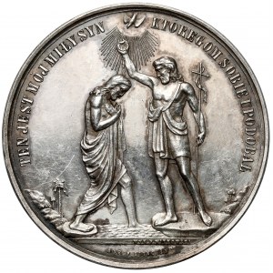 Medal chrzcielny SREBRO Na Pamiątkę Chrztu - Bitschan