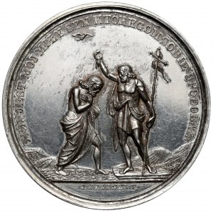 Medal chrzcielny SREBRO Na Pamiątkę Chrztu - Herkner