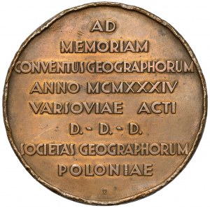 Medal, Wacław Nałkowski - Kongres Geograficzny 1934 - RZADKI