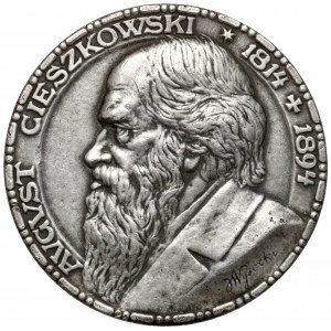 Medal SREBRO August Cieszkowski - inny rewers - NIENOTOWANY