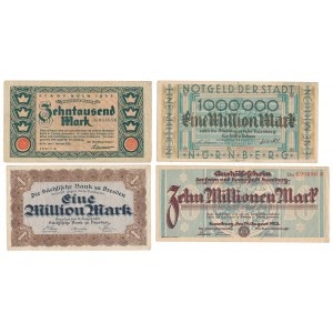 Niemcy, zestaw notgeldów 1923 (4szt)