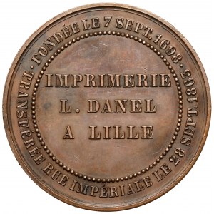 Francja, Medal bez daty (XIXw.) - Joannes Guttemberg