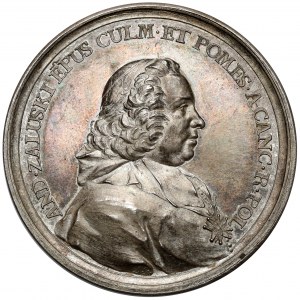 August III Sas, Medal Otwarcie Biblioteki Załuskich w Warszawie 1745