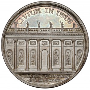 August III Sas, Medal Otwarcie Biblioteki Załuskich w Warszawie 1745