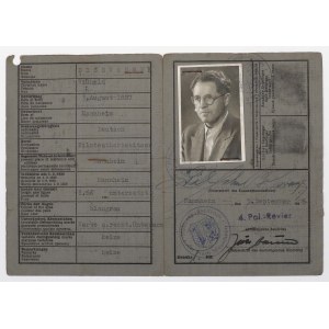 Niemcy, Mannheim, Kenkarte 1946 - dla właściciela Kinoteatru