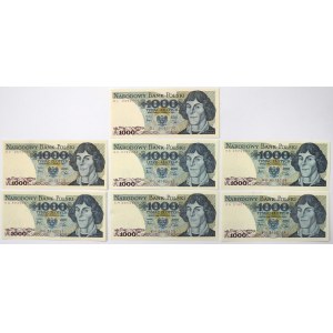 1.000 zł 1982 - serii MIX - zestaw (7szt)